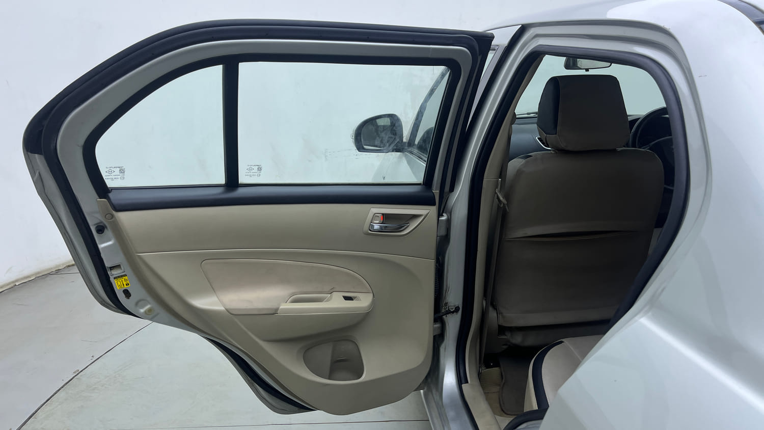 Used 2015 Maruti Suzuki Swift Dzire VXI Petrol Manual interior LEFT REAR DOOR OPEN VIEW