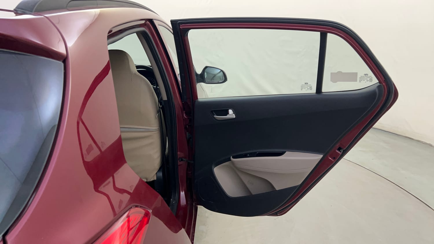 Used 2015 Hyundai Grand i10 Sportz 1.2 Kappa VTVT Petrol Manual interior RIGHT REAR DOOR OPEN VIEW