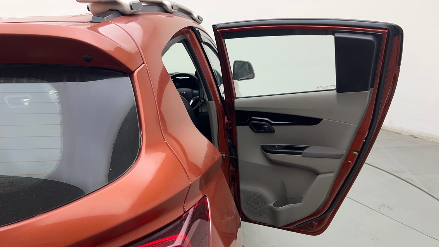 Used 2016 Mahindra KUV100 K6+ 6 STR Petrol Manual interior RIGHT REAR DOOR OPEN VIEW