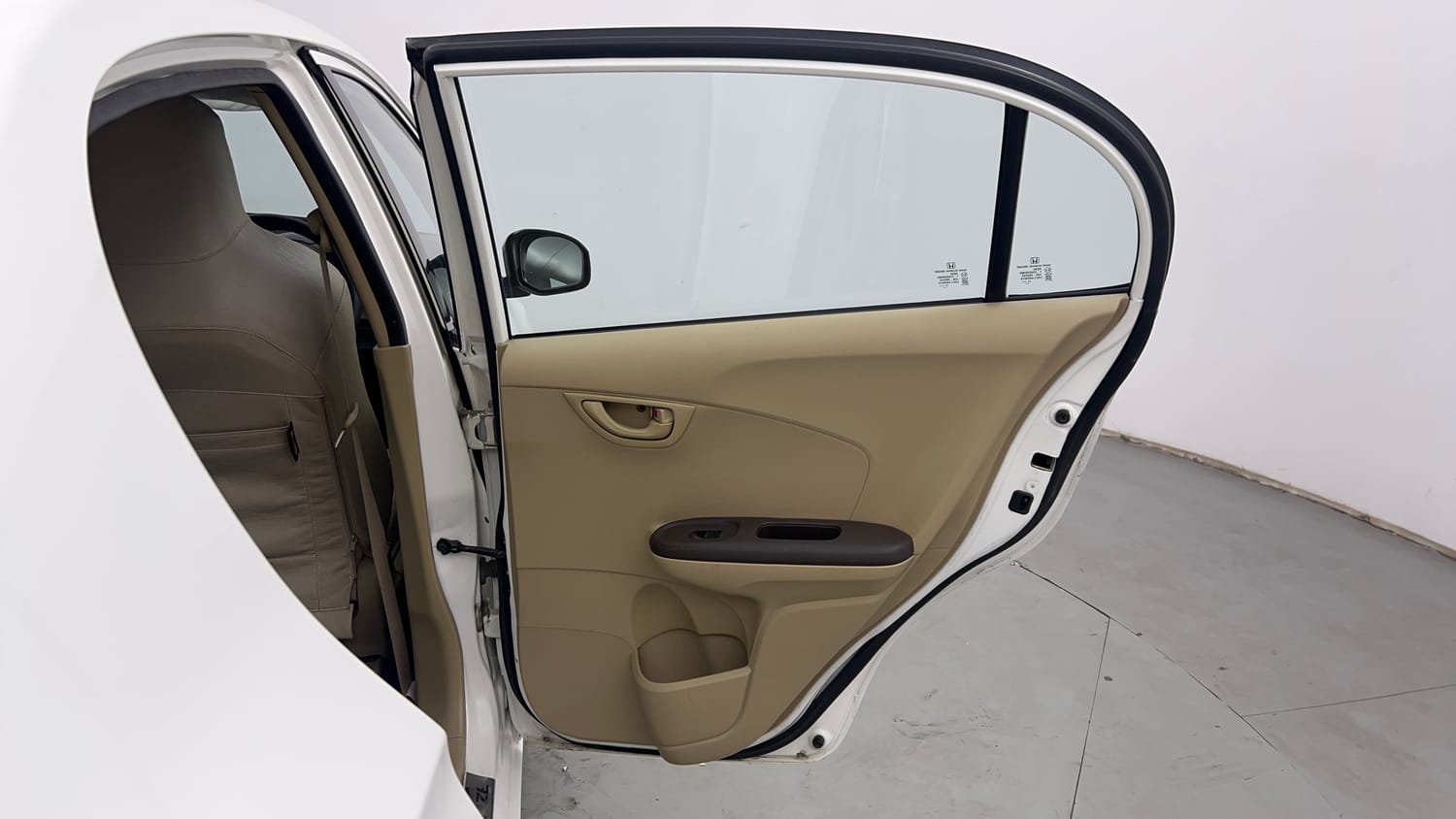 Used 2013 Honda Amaze 1.2 S i-VTEC Petrol Manual interior RIGHT REAR DOOR OPEN VIEW