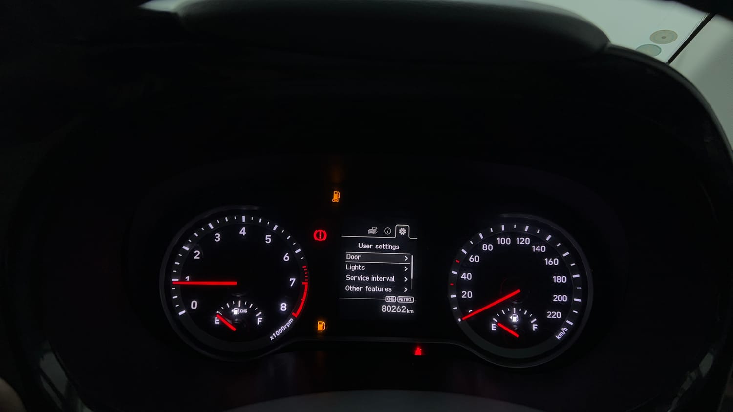 Used 2023 Hyundai Aura SX 1.2 CNG Cng Manual interior CLUSTERMETER VIEW