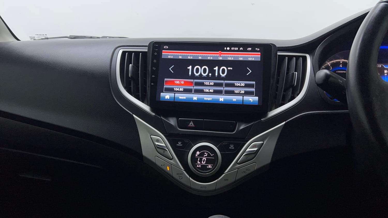 Used 2016 Maruti Suzuki Baleno Zeta 1.2 AT Petrol Automatic interior MUSIC SYSTEM & AC CONTROL VIEW