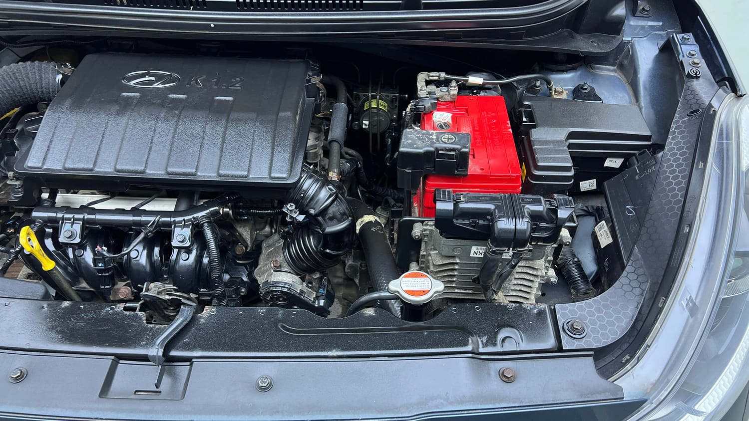 Used 2020 Hyundai Grand i10 Nios Sportz AMT 1.2 Kappa VTVT Petrol Automatic engine ENGINE LEFT SIDE VIEW