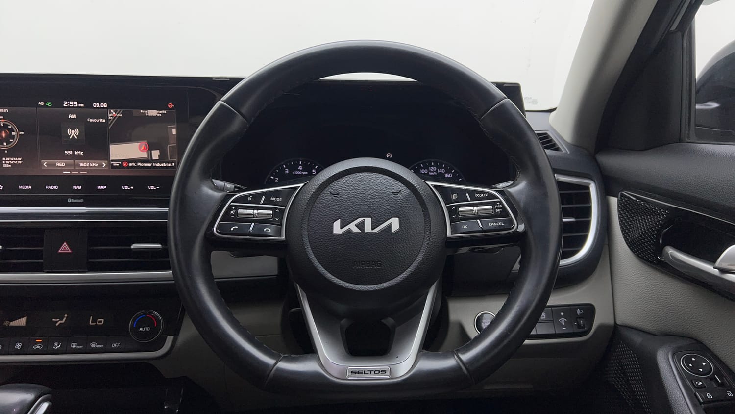 Used 2023 kia Seltos HTX 1.5 Petrol IVT Petrol Automatic interior STEERING VIEW