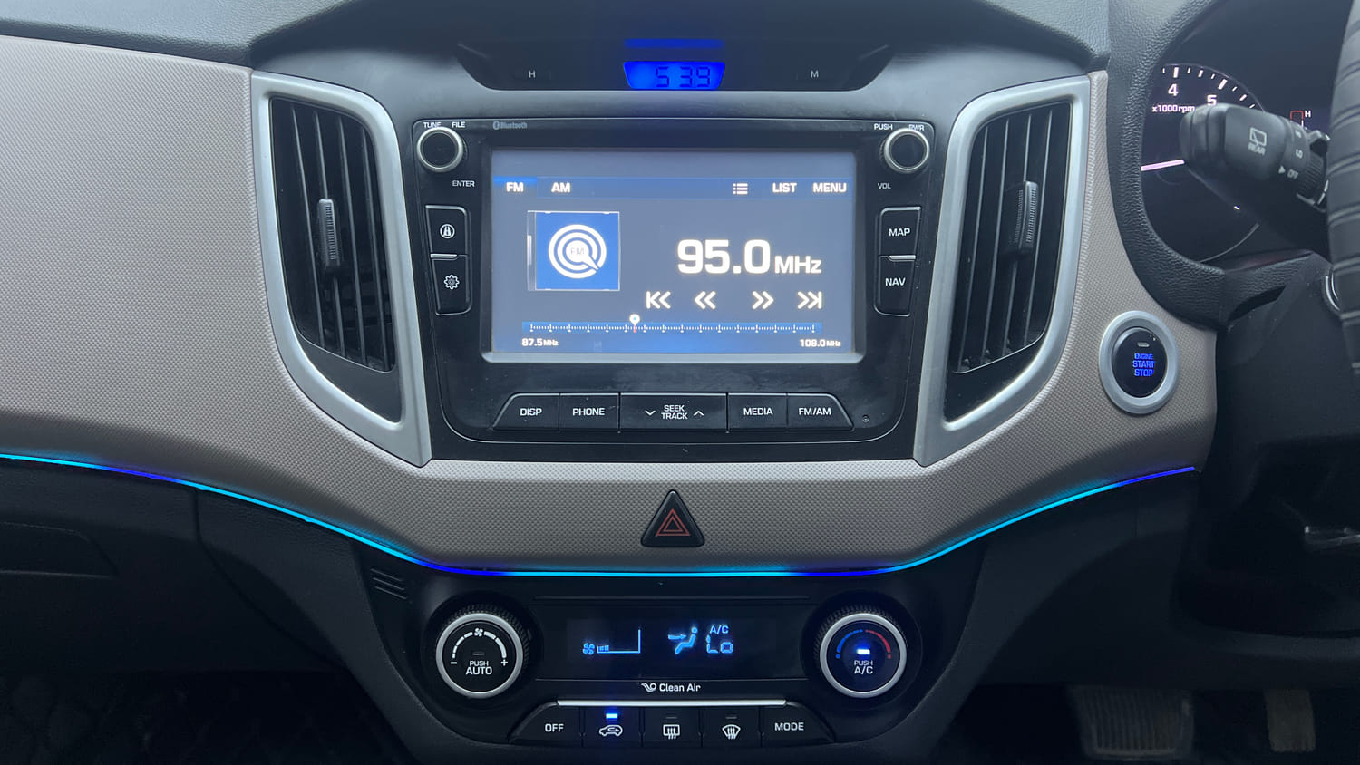 Used 2018 Hyundai Creta SX Plus 1.6 AT Petrol Petrol Automatic interior MUSIC SYSTEM & AC CONTROL VIEW