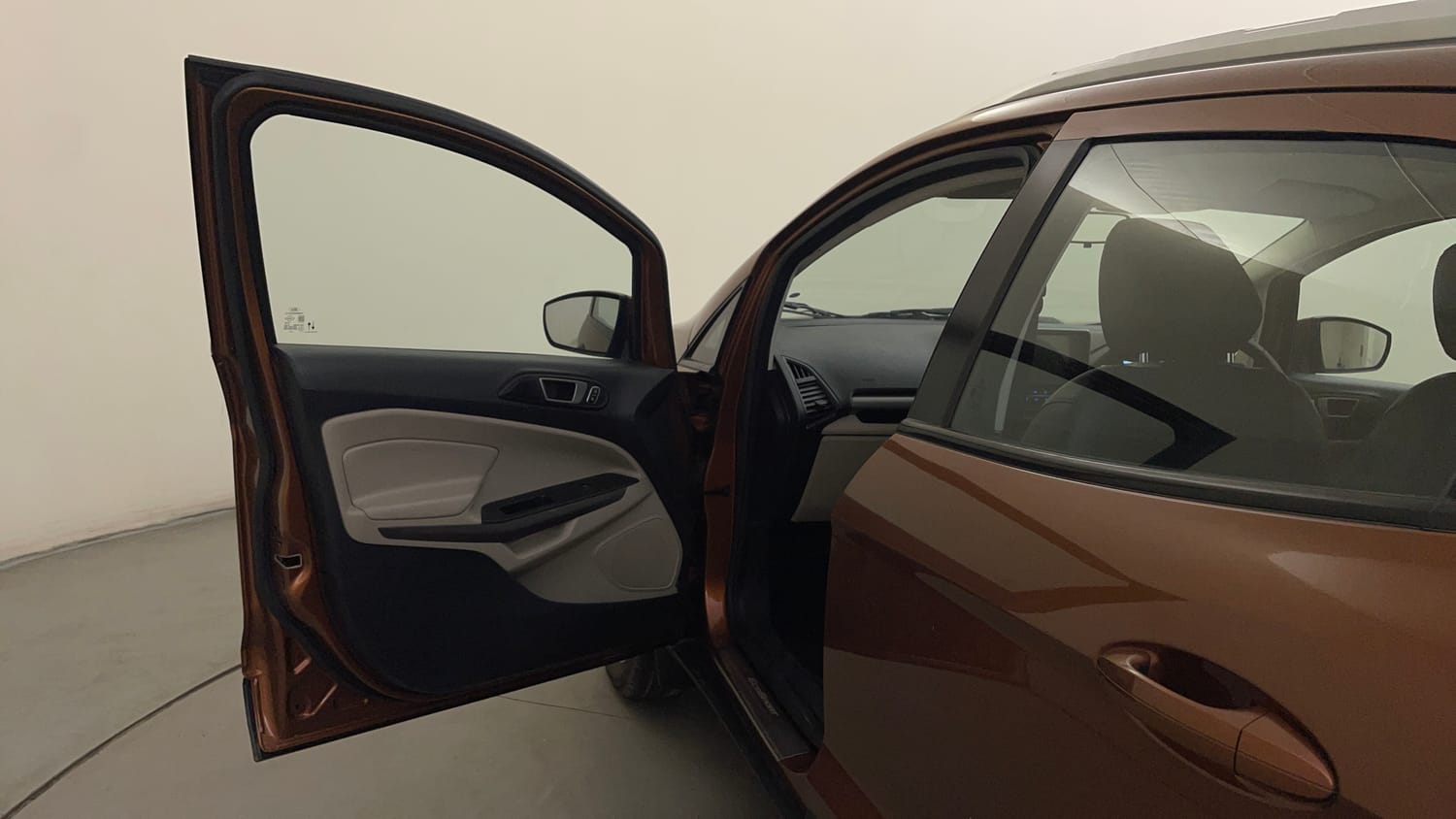 Used 2021 Ford EcoSport Titanium 1.5L TDCi Diesel Manual interior LEFT FRONT DOOR OPEN VIEW