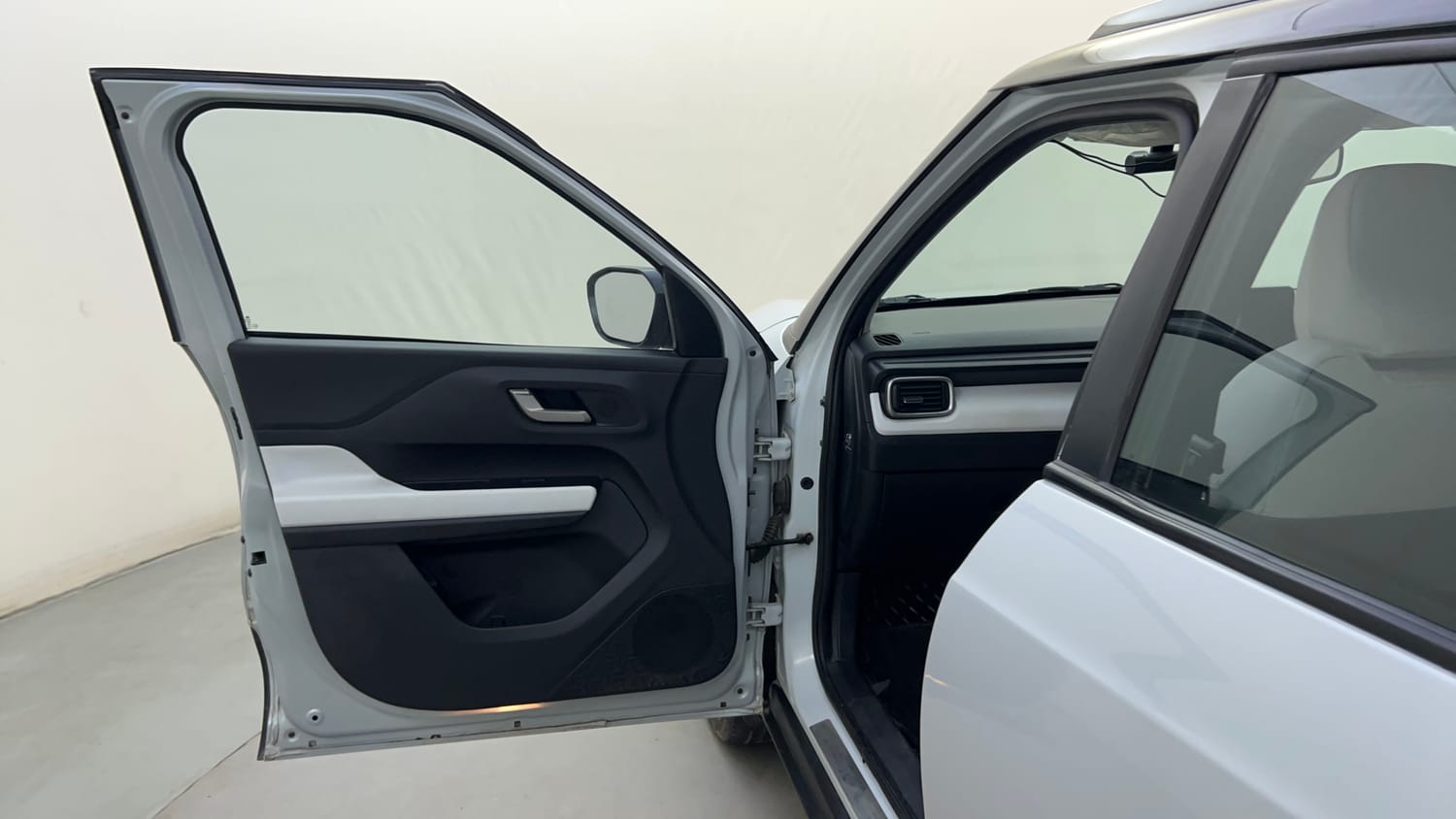 Used 2024 Tata Punch EV Empowered Plus S long Range 7.2 Fast Charger Electric Automatic interior LEFT FRONT DOOR OPEN VIEW