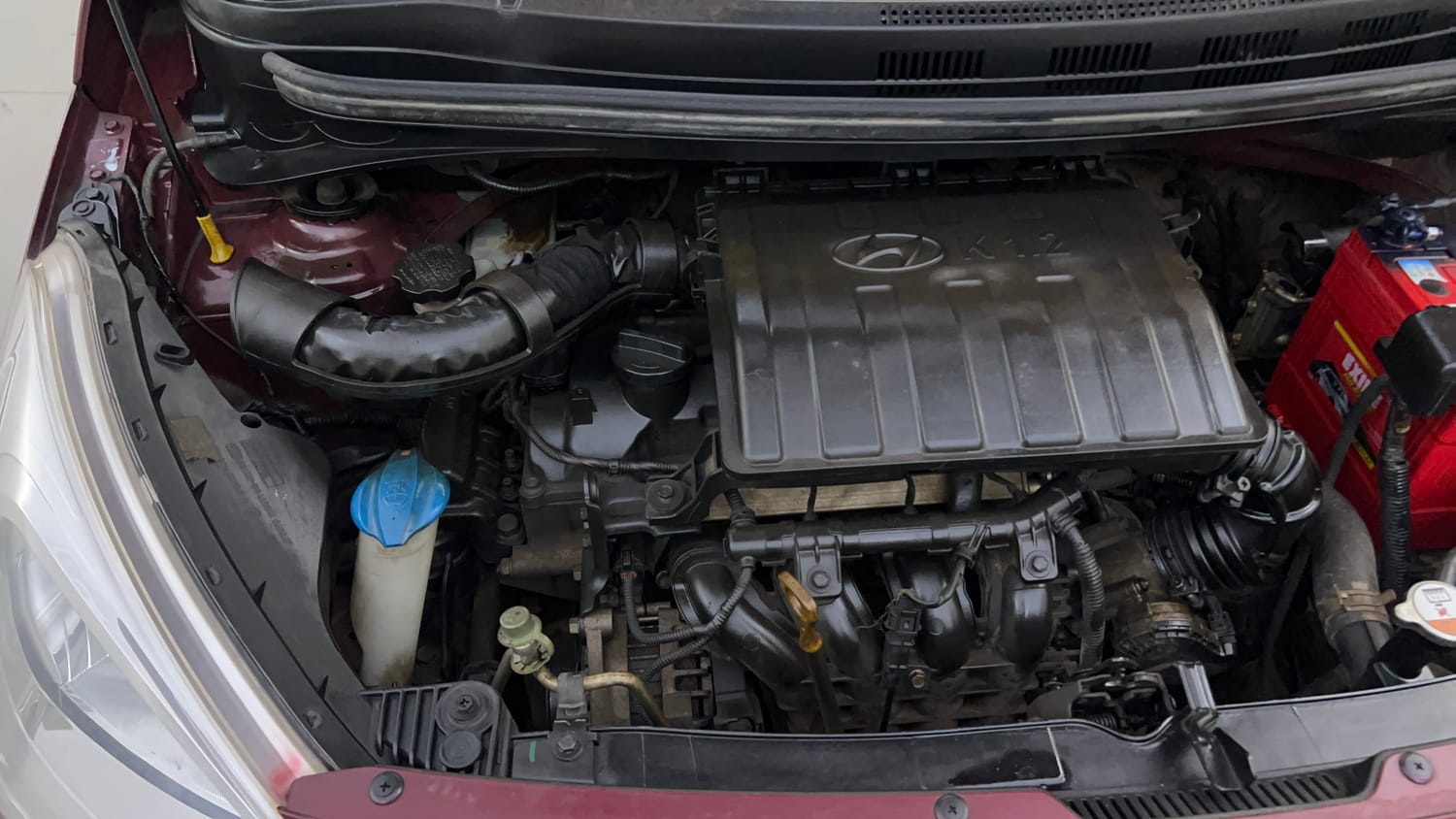 Used 2015 Hyundai Grand i10 Sportz 1.2 Kappa VTVT Petrol Manual engine ENGINE RIGHT SIDE VIEW