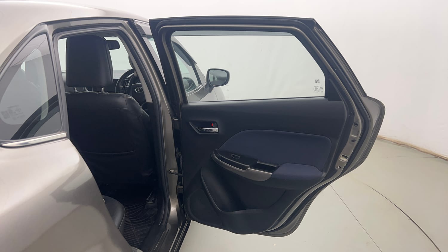 Used 2020 Toyota Glanza G CVT Petrol Automatic interior RIGHT REAR DOOR OPEN VIEW