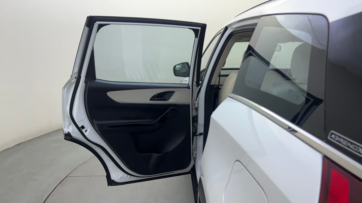 Used 2023 Mahindra XUV700 AX 5 Diesel AT 7 STR Diesel Automatic interior LEFT REAR DOOR OPEN VIEW