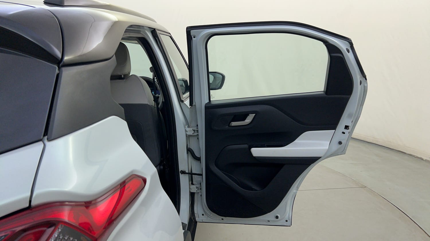 Used 2024 Tata Punch EV Empowered Plus S long Range 7.2 Fast Charger Electric Automatic interior RIGHT REAR DOOR OPEN VIEW