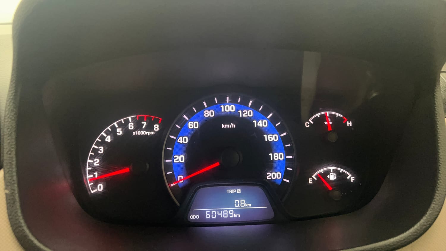 Used 2014 Hyundai Xcent SX 1.2 (O) Petrol Manual interior CLUSTERMETER VIEW