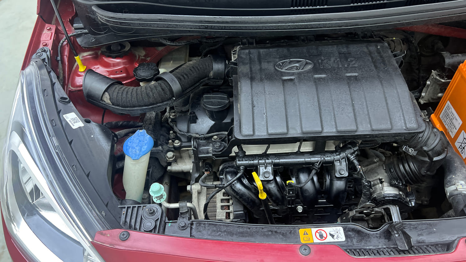 Used 2016 Hyundai Xcent SX 1.2 (O) Petrol Manual engine ENGINE RIGHT SIDE VIEW