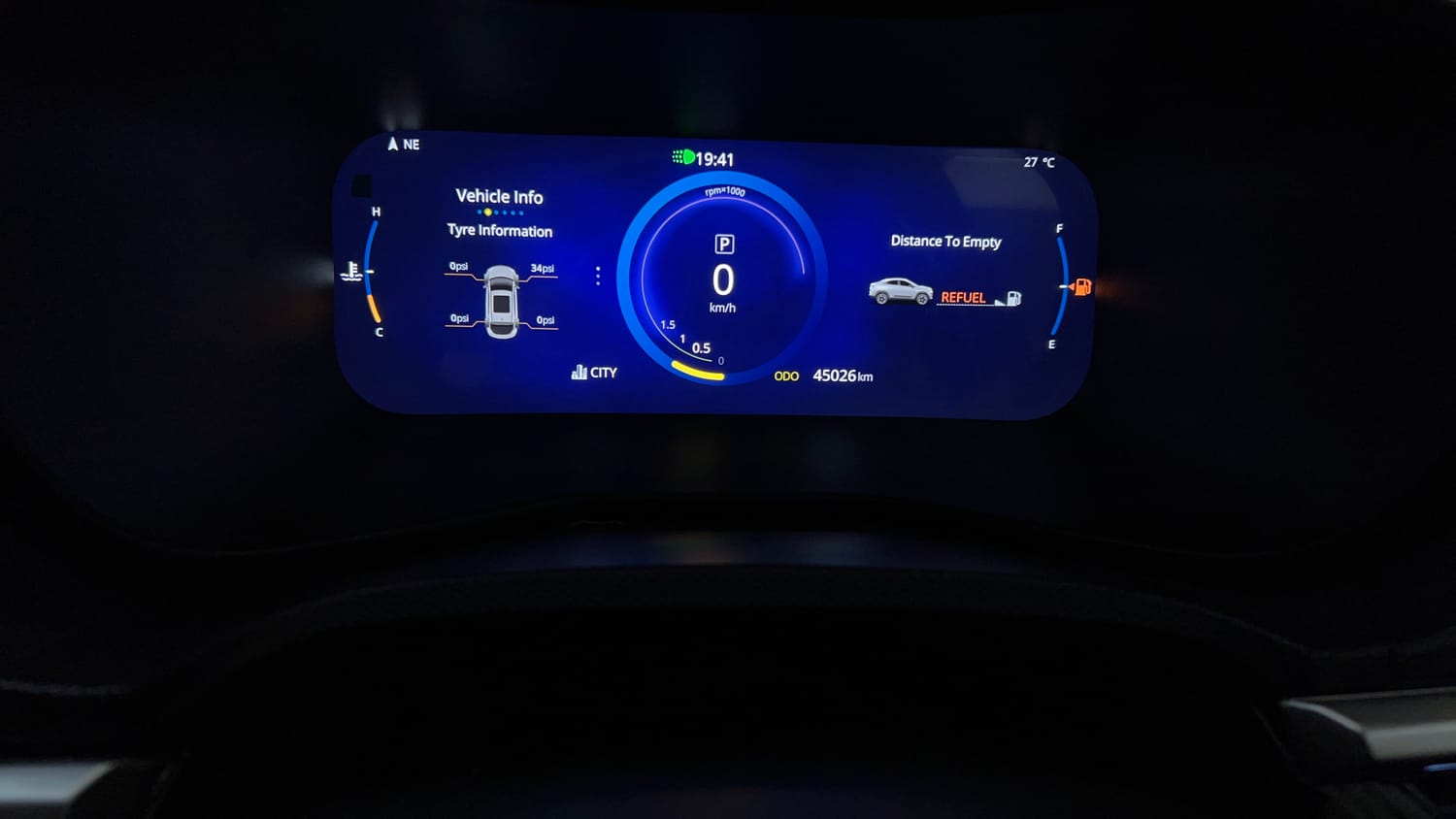 Used 2024 Tata Curvv Creative Plus S 1.2 Revotron Petrol 7DCA Petrol Automatic interior CLUSTERMETER VIEW