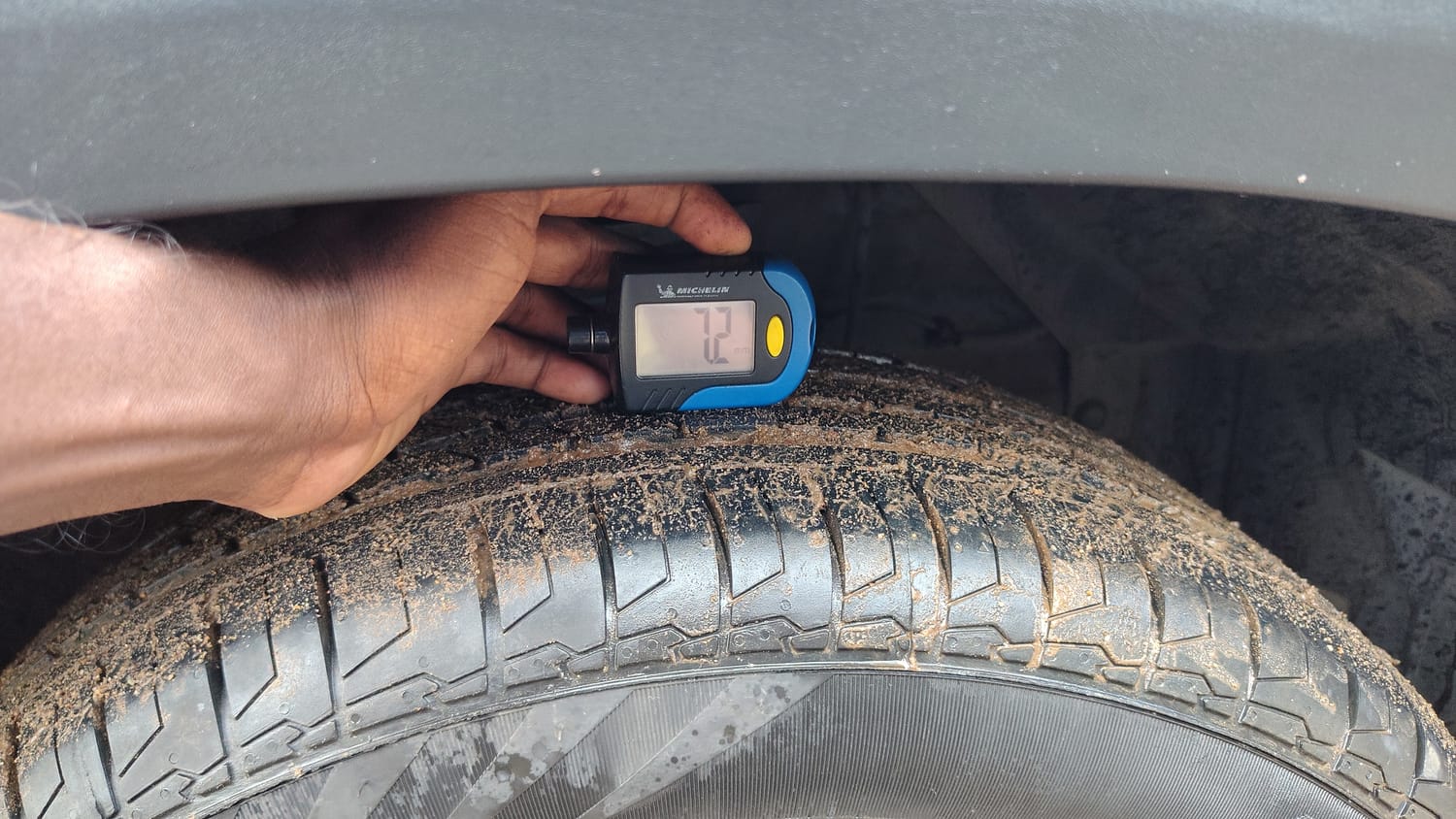 Used 2023 Maruti Suzuki Brezza ZXi Plus Petrol Manual tyres RIGHT FRONT TYRE TREAD VIEW