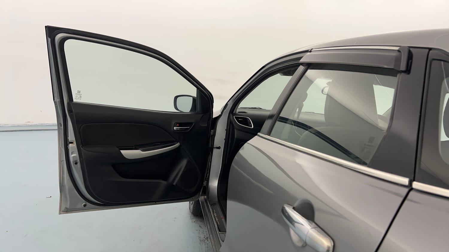 Used 2018 Maruti Suzuki Baleno Delta 1.2 Petrol Manual interior LEFT FRONT DOOR OPEN VIEW