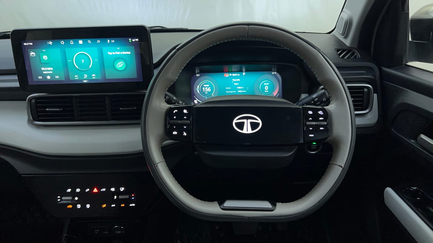 Used 2024 Tata Punch EV Empowered Plus S long Range 7.2 Fast Charger Electric Automatic interior STEERING VIEW