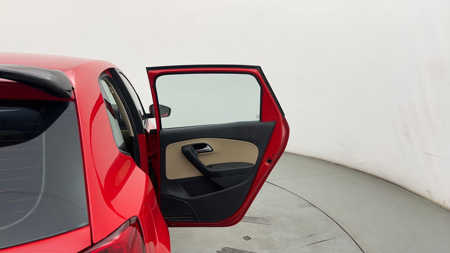 Used 2015 Volkswagen Polo Highline1.2L (P) Petrol Manual interior RIGHT REAR DOOR OPEN VIEW