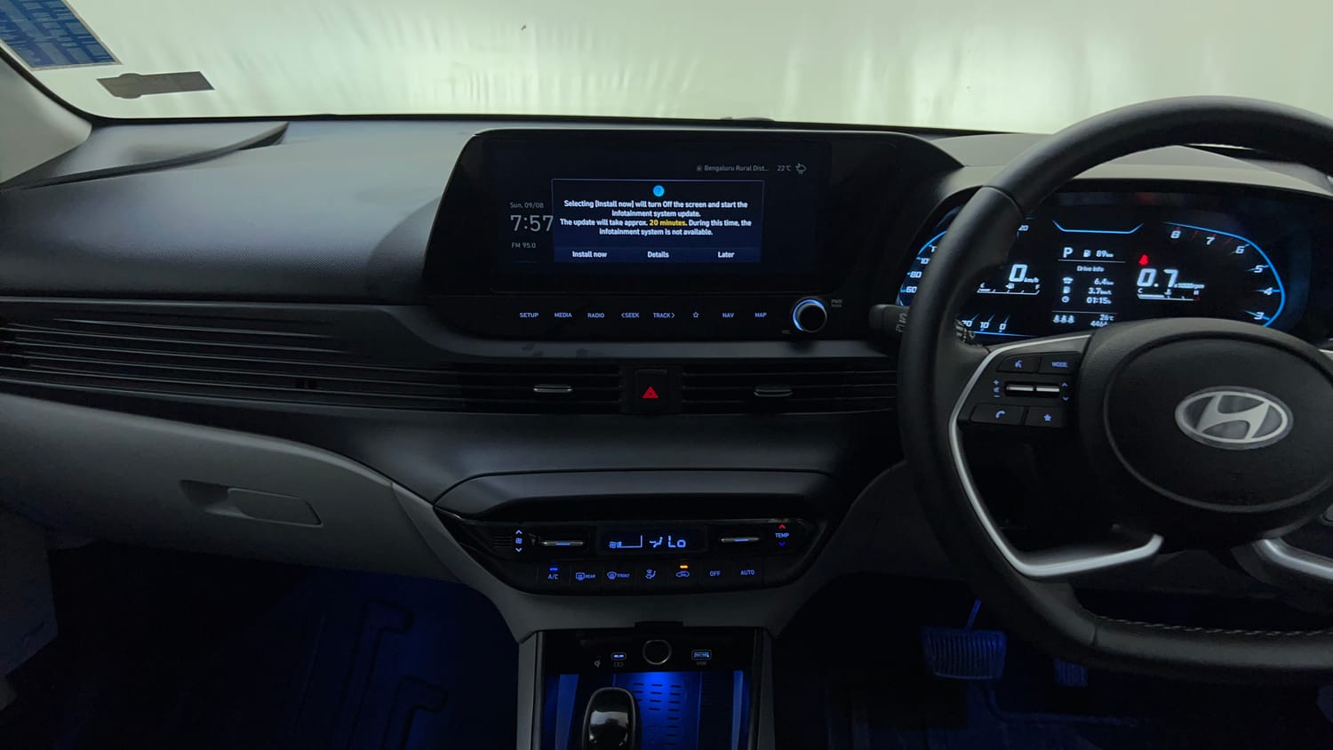 Used 2024 Hyundai New i20 Asta (O) 1.2 IVT Petrol Automatic interior MUSIC SYSTEM & AC CONTROL VIEW