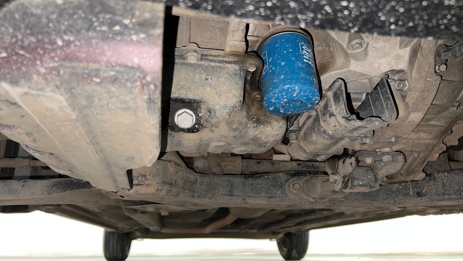 Used 2015 Hyundai Grand i10 Sportz 1.2 Kappa VTVT Petrol Manual extra FRONT LEFT UNDERBODY VIEW