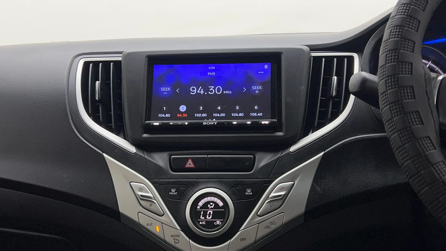Used 2018 Maruti Suzuki Baleno Delta 1.2 Petrol Manual interior MUSIC SYSTEM & AC CONTROL VIEW