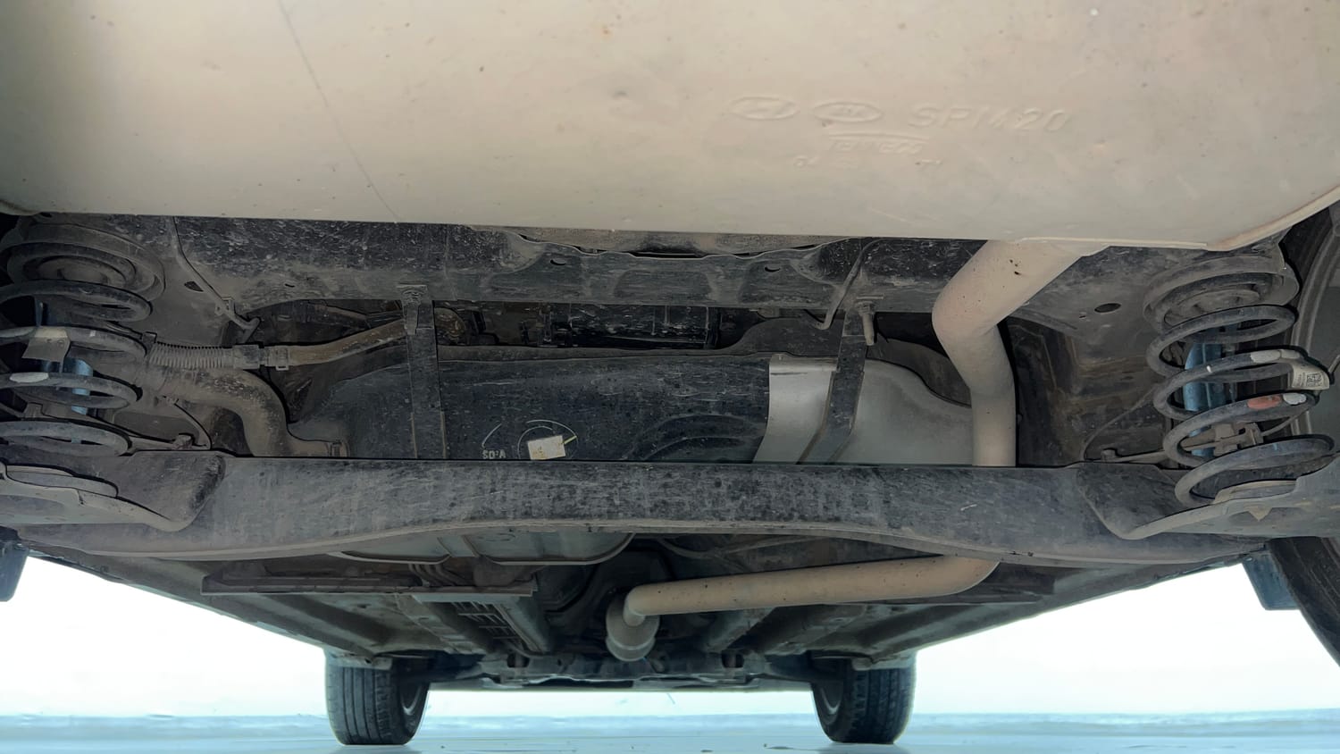 Used 2023 kia Seltos HTX 1.5 Petrol IVT Petrol Automatic extra REAR UNDERBODY VIEW (TAKEN FROM REAR)