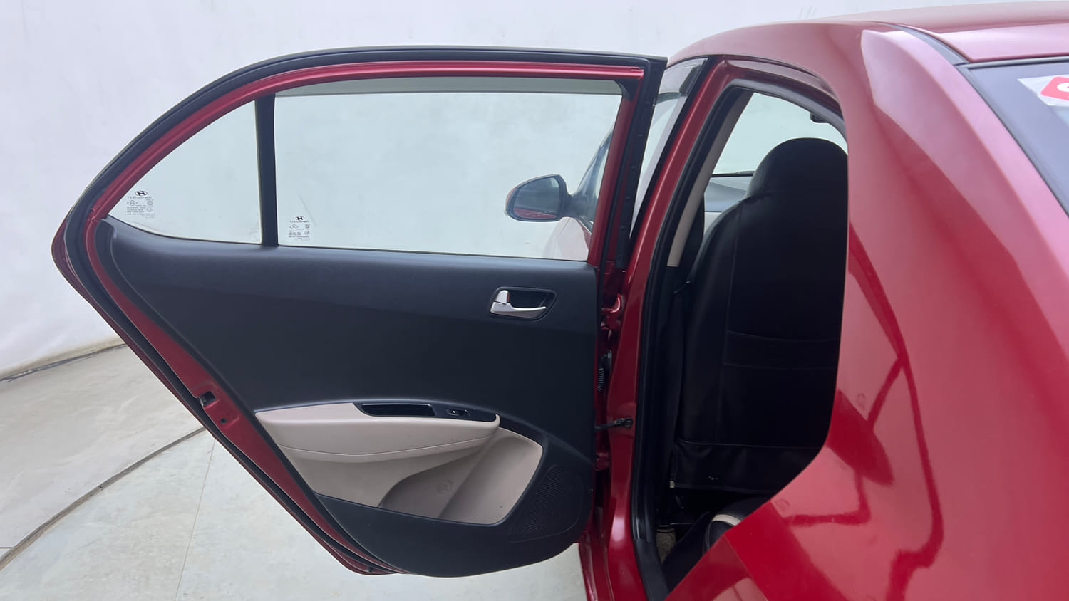 Used 2016 Hyundai Xcent SX 1.2 (O) Petrol Manual interior LEFT REAR DOOR OPEN VIEW