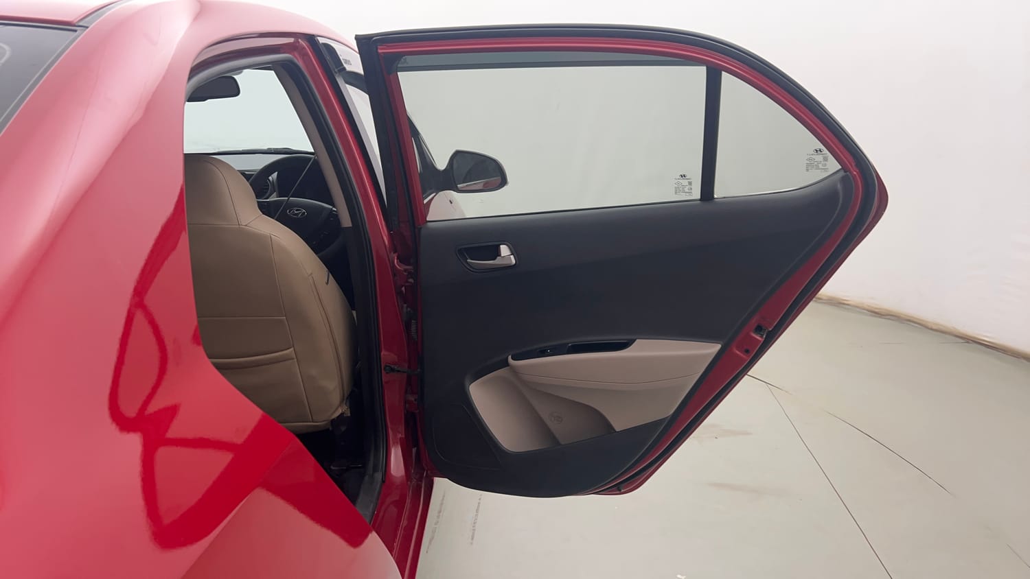 Used 2014 Hyundai Xcent SX 1.2 (O) Petrol Manual interior RIGHT REAR DOOR OPEN VIEW