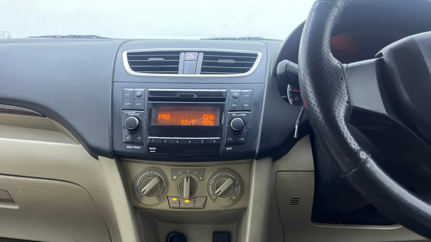 Used 2015 Maruti Suzuki Swift Dzire VXI Petrol Manual interior MUSIC SYSTEM & AC CONTROL VIEW