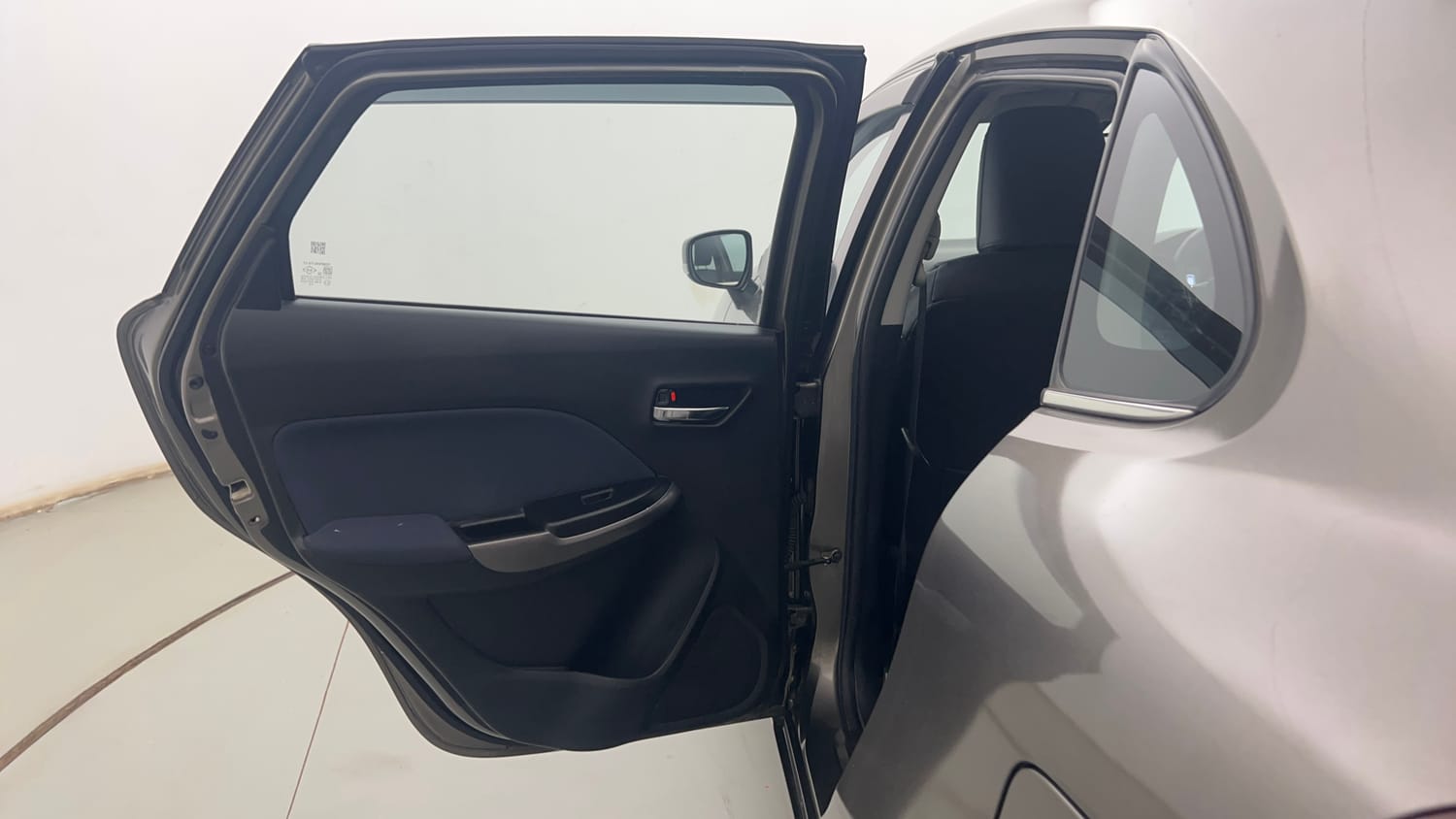 Used 2020 Toyota Glanza G CVT Petrol Automatic interior LEFT REAR DOOR OPEN VIEW