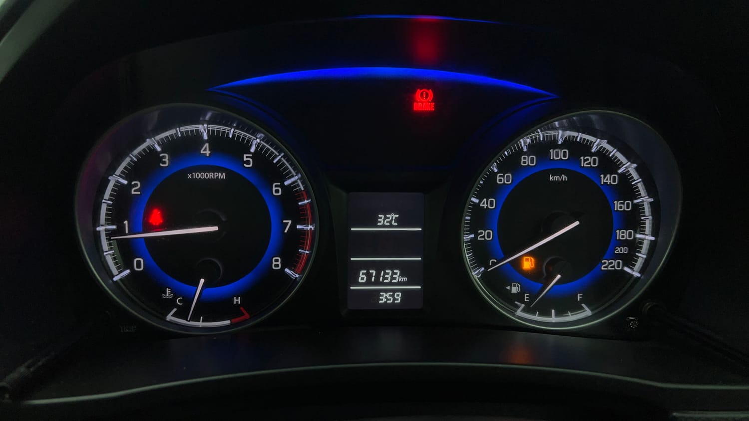 Used 2017 Maruti Suzuki Baleno Delta 1.2 Petrol Manual interior CLUSTERMETER VIEW