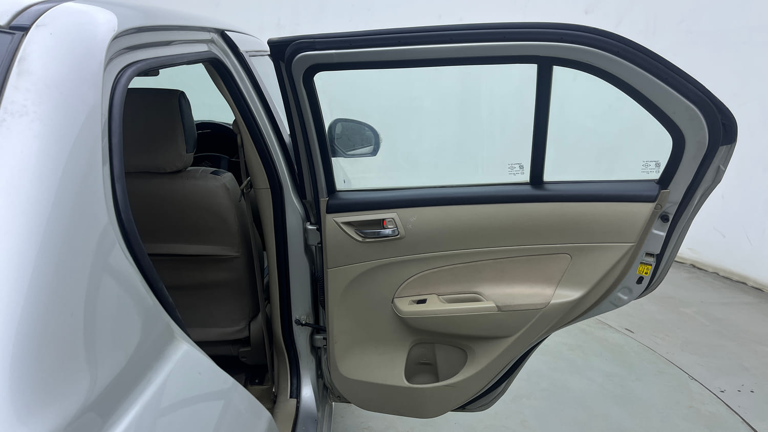 Used 2015 Maruti Suzuki Swift Dzire VXI Petrol Manual interior RIGHT REAR DOOR OPEN VIEW