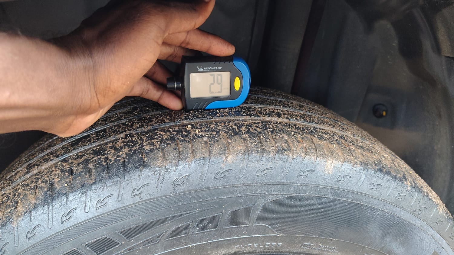 Used 2023 Maruti Suzuki Brezza ZXi Plus Petrol Manual tyres LEFT REAR TYRE TREAD VIEW