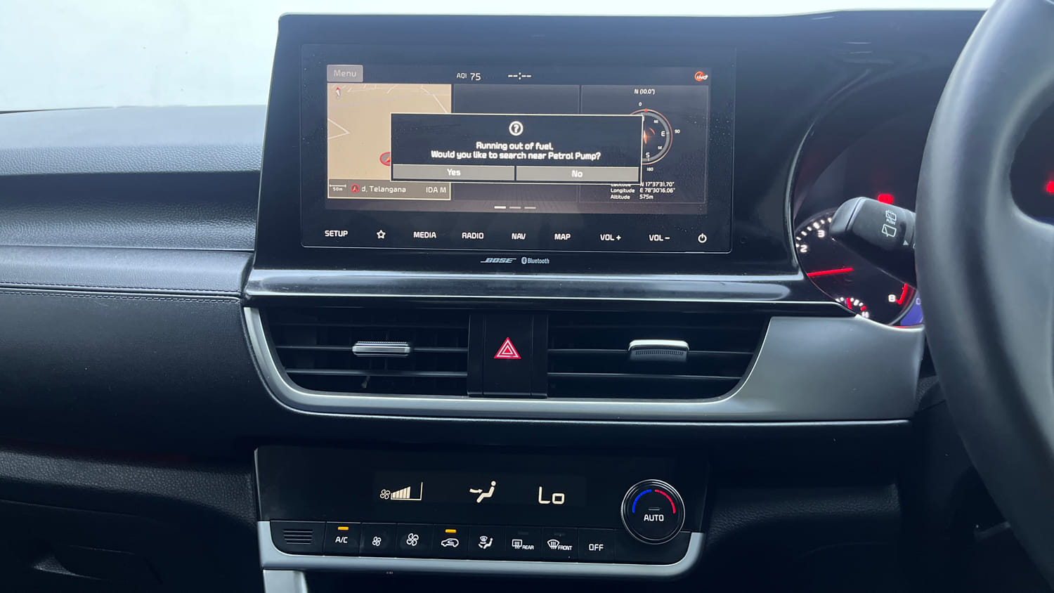Used 2022 Kia Seltos X Line 1.4 DCT Petrol Automatic interior MUSIC SYSTEM & AC CONTROL VIEW