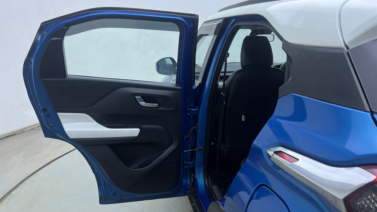 Used 2022 Tata Punch Creative Dual Tone AMT Petrol Automatic interior LEFT REAR DOOR OPEN VIEW