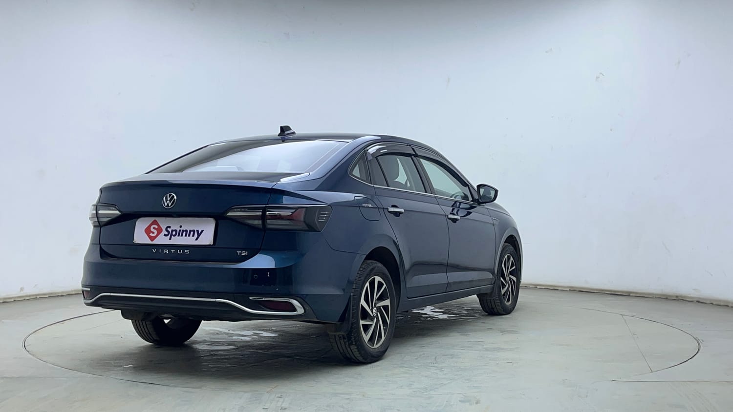 Used 2023 Volkswagen Virtus Topline 1.0 TSI AT Petrol Automatic exterior RIGHT REAR CORNER VIEW