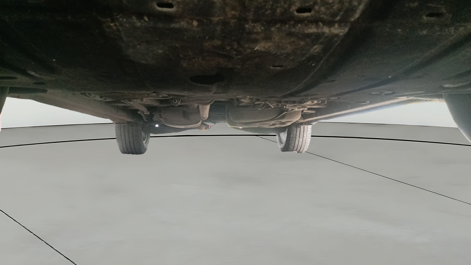 Used 2021 Mahindra XUV700 AX 7 Petrol AT Luxury Pack 7 STR Petrol Automatic extra FRONT LEFT UNDERBODY VIEW