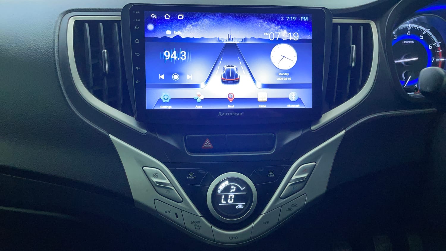 Used 2018 Maruti Suzuki Baleno Zeta 1.2 Petrol Manual interior MUSIC SYSTEM & AC CONTROL VIEW