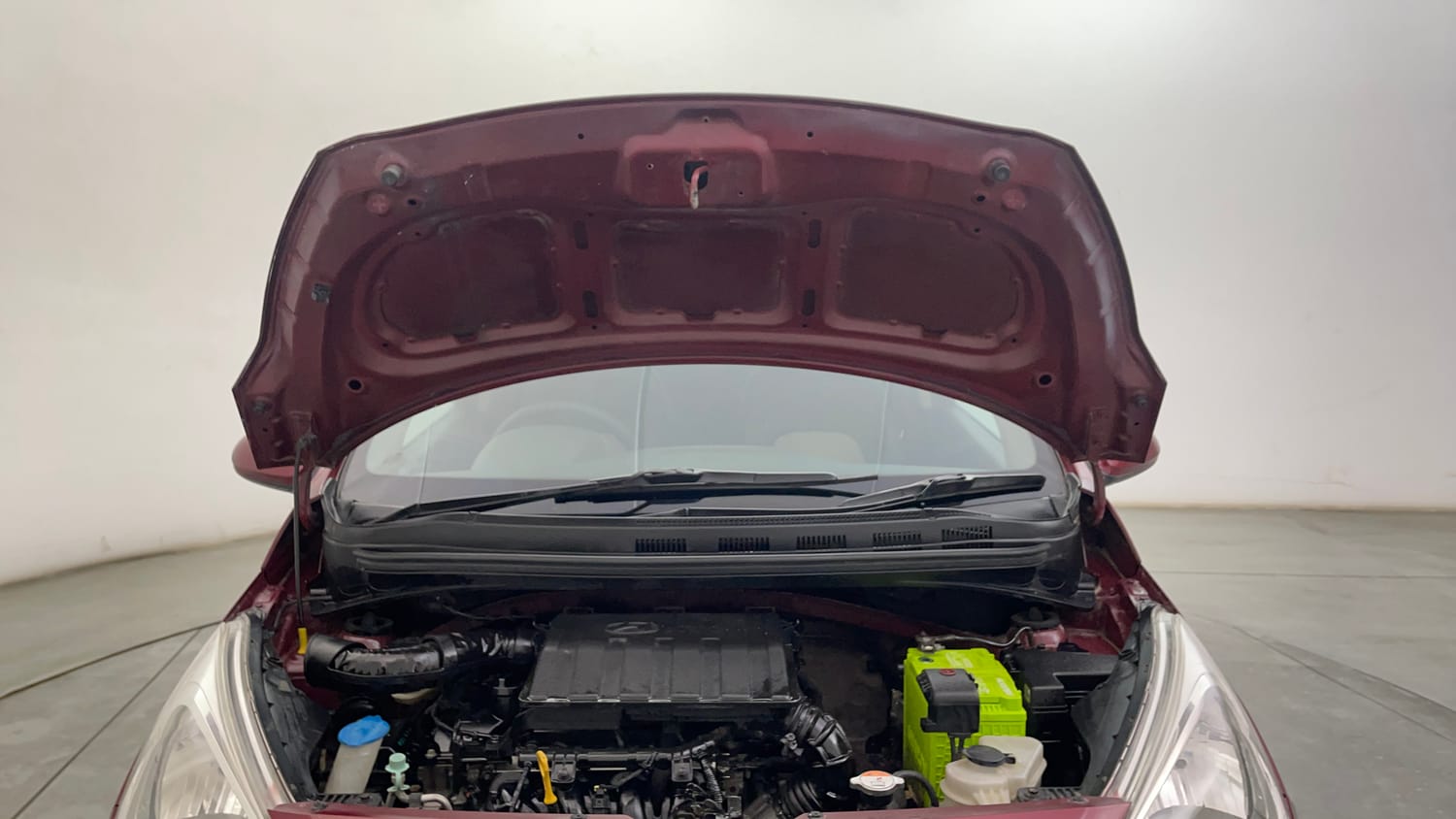 Used 2014 Hyundai Grand i10 Magna 1.2 Kappa VTVT Petrol Manual engine ENGINE & BONNET OPEN FRONT VIEW