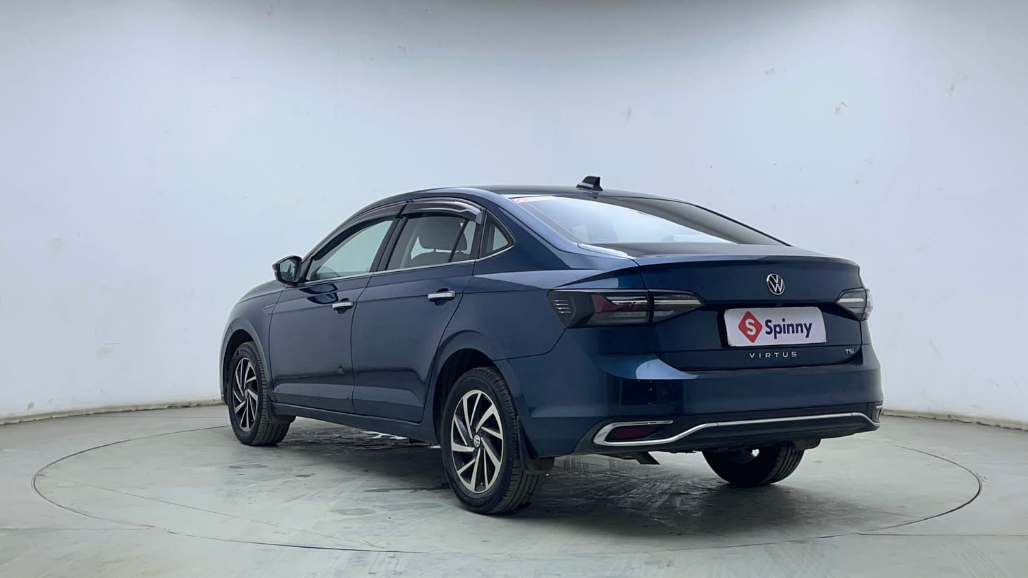 Used 2023 Volkswagen Virtus Topline 1.0 TSI AT Petrol Automatic exterior LEFT REAR CORNER VIEW