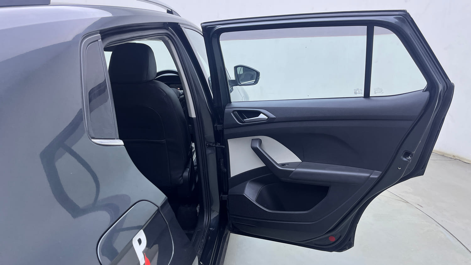 Used 2023 Volkswagen Taigun Topline 1.0 TSI MT Petrol Manual interior RIGHT REAR DOOR OPEN VIEW
