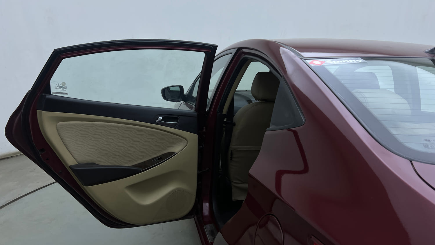 Used 2014 Hyundai Verna Fluidic 1.6 VTVT SX AT Petrol Automatic interior LEFT REAR DOOR OPEN VIEW