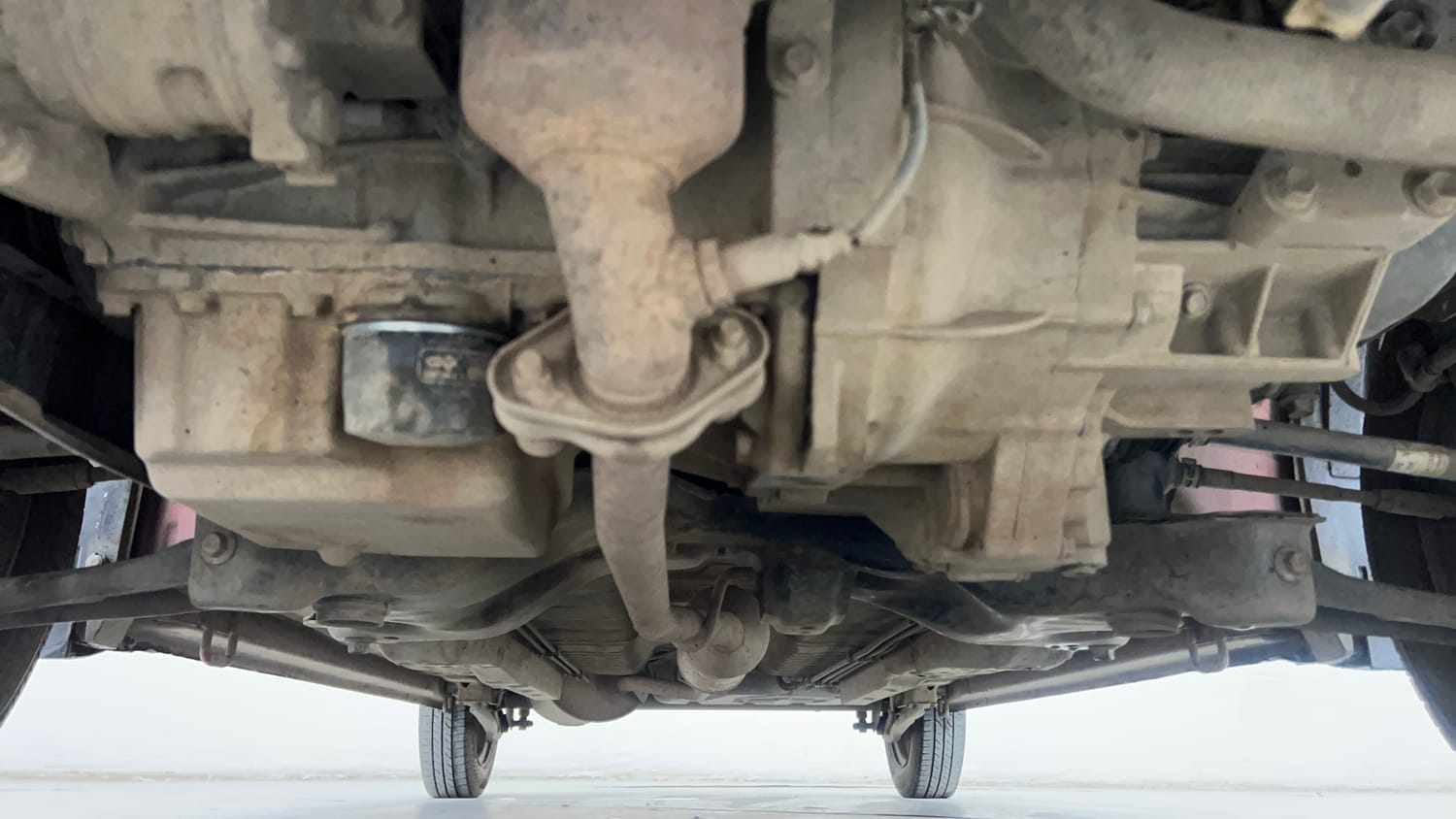 Used 2014 Maruti Suzuki Wagon R LXI CNG Cng Manual extra FRONT LEFT UNDERBODY VIEW