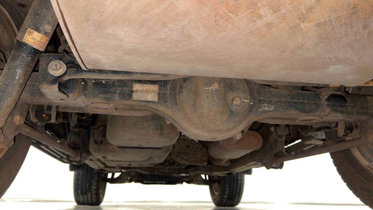 Used 2021 mahindra Thar LX Hard Top Petrol AT 4WD Petrol Automatic extra REAR UNDERBODY VIEW (TAKEN FROM REAR)
