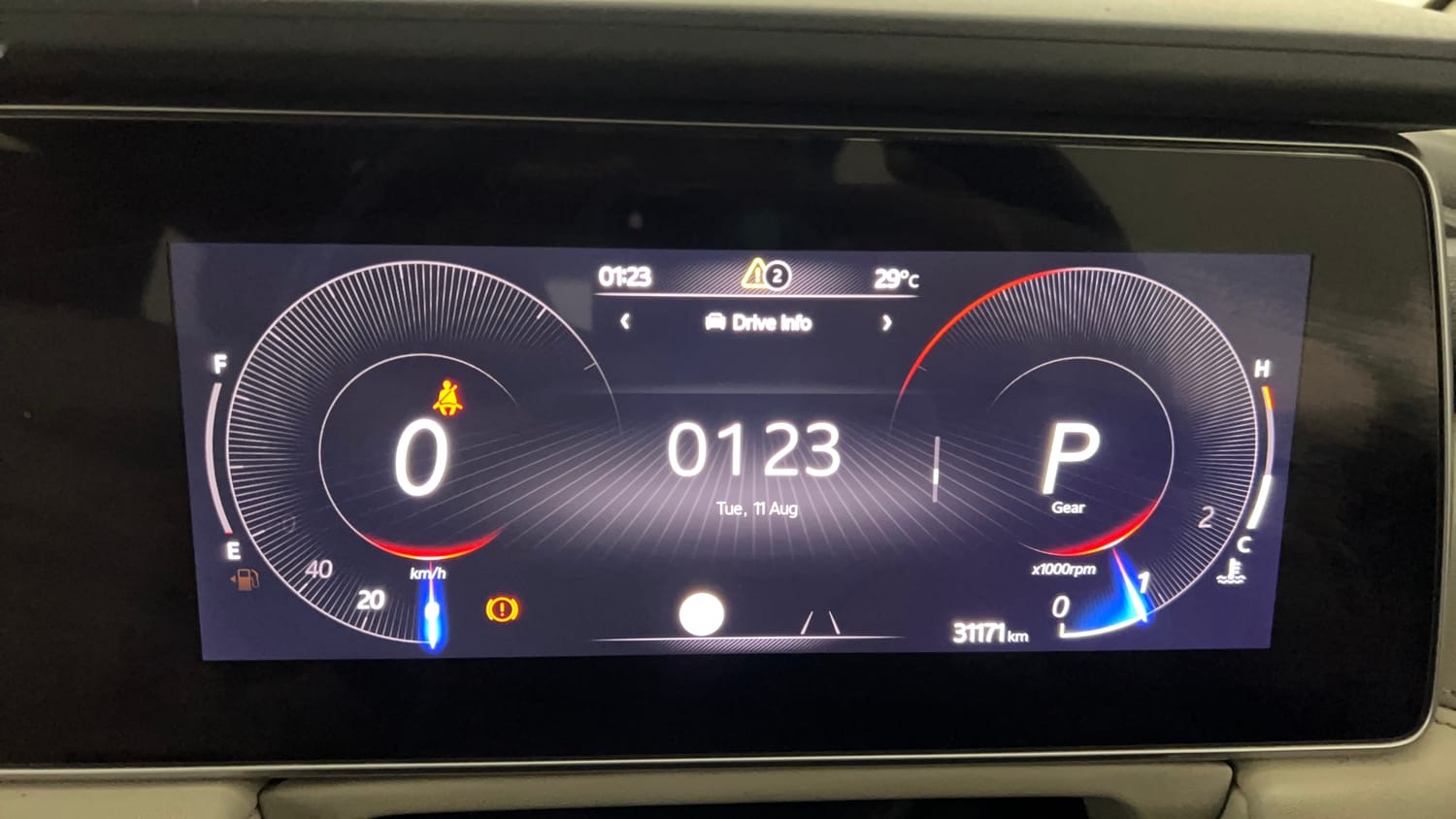Used 2021 Mahindra XUV700 AX 7 Petrol AT Luxury Pack 7 STR Petrol Automatic interior CLUSTERMETER VIEW