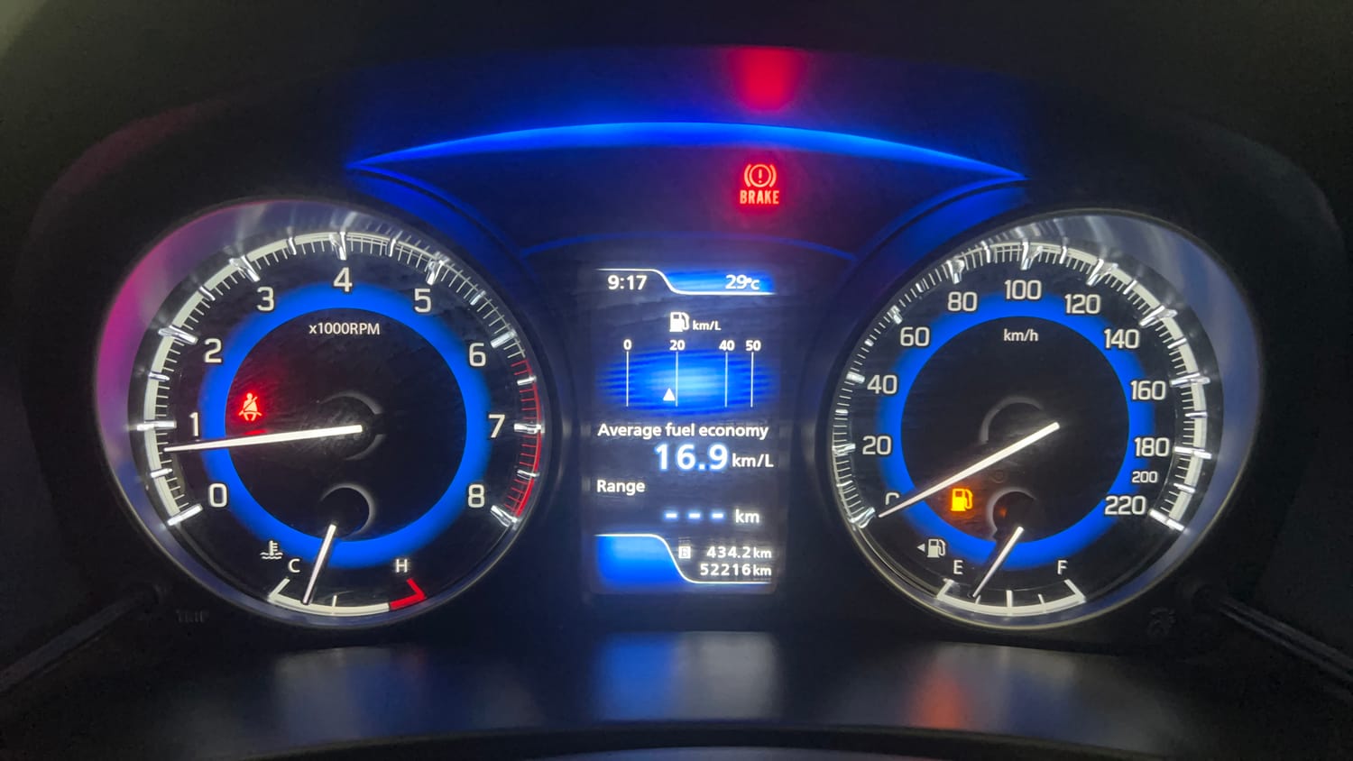 Used 2021 Maruti Suzuki Baleno Zeta Petrol Manual interior CLUSTERMETER VIEW