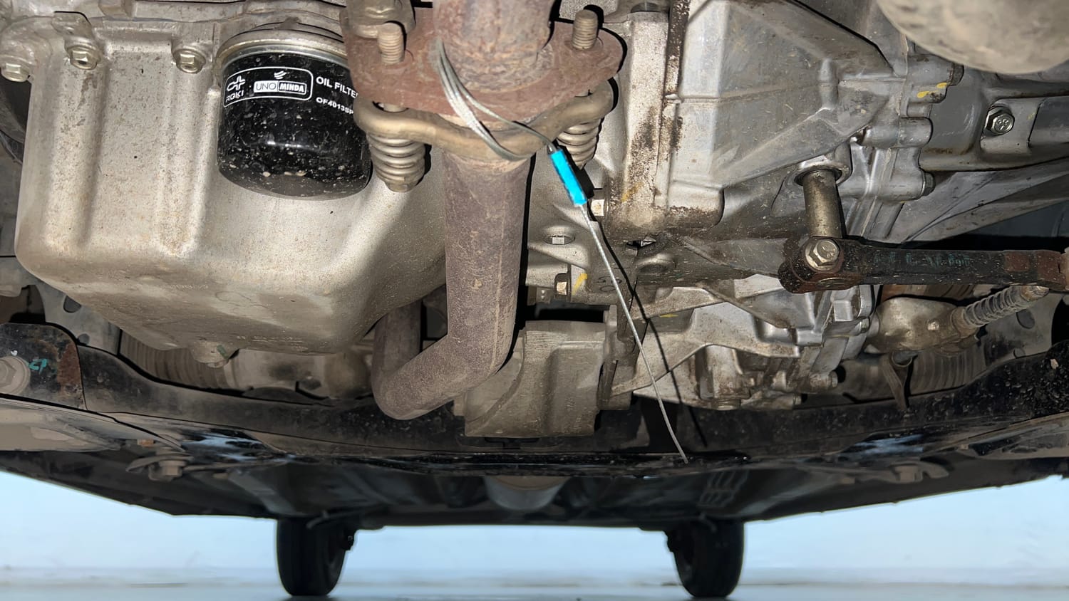 Used 2024 Maruti Suzuki Wagon R VXI 1.0 Petrol Manual extra FRONT LEFT UNDERBODY VIEW