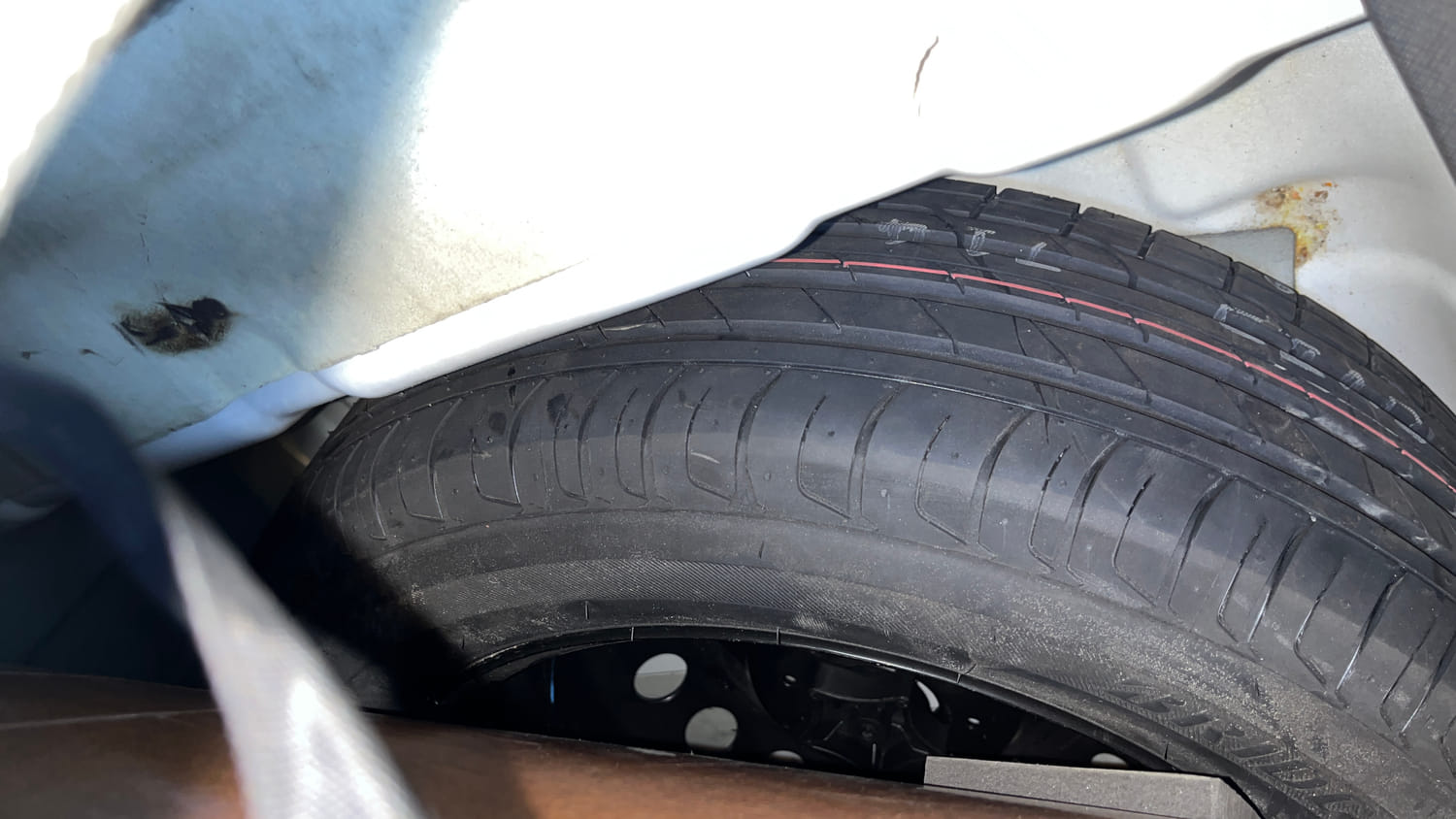 Used 2023 Tata Nexon XZA Plus Petrol Automatic tyres SPARE TYRE VIEW