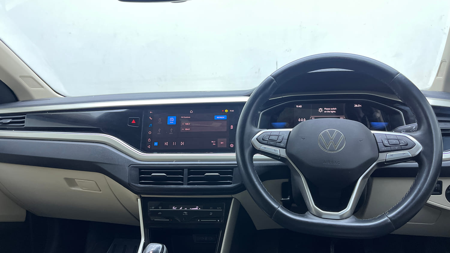 Used 2023 Volkswagen Virtus Topline 1.0 TSI AT Petrol Automatic interior DASHBOARD VIEW