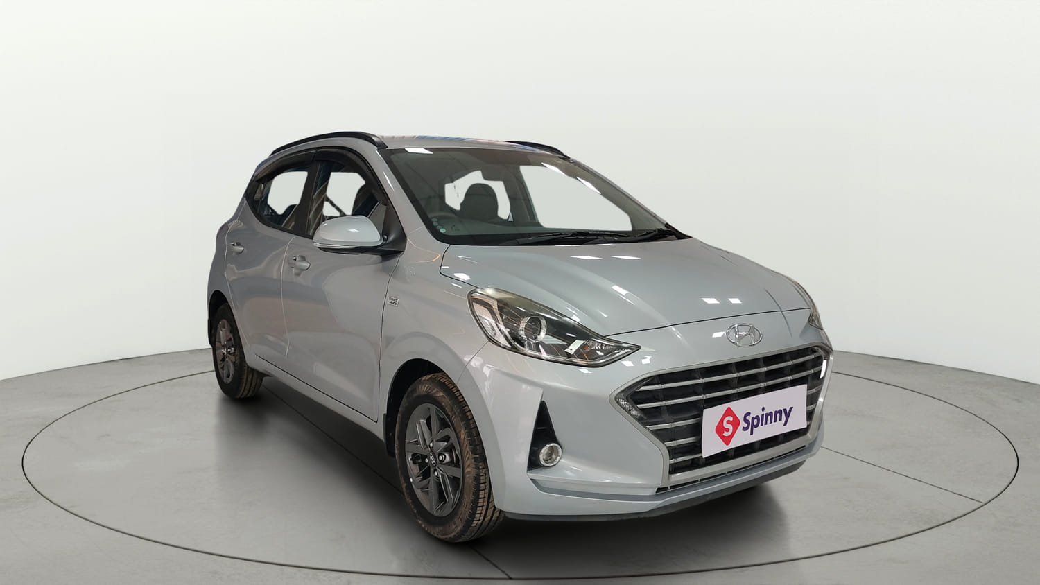 Used 2021 Hyundai Grand i10 Nios Sportz AMT 1.2 Kappa VTVT Petrol Automatic exterior RIGHT FRONT CORNER VIEW